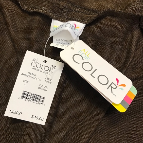 LAST ONE! All for Color Brown Waterfall Cardigan - Picture 5 of 5